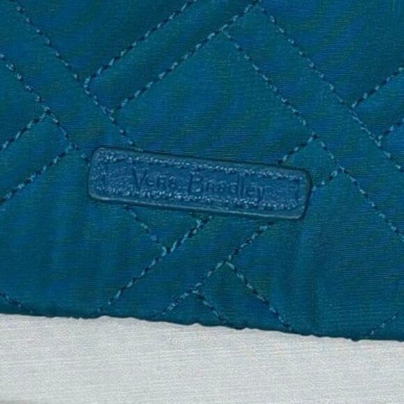 Vera Bradley RFID Grab & Go Wristlet Accordion Wallet Bahama Bay Teal Zip Around - Picture 3 of 10